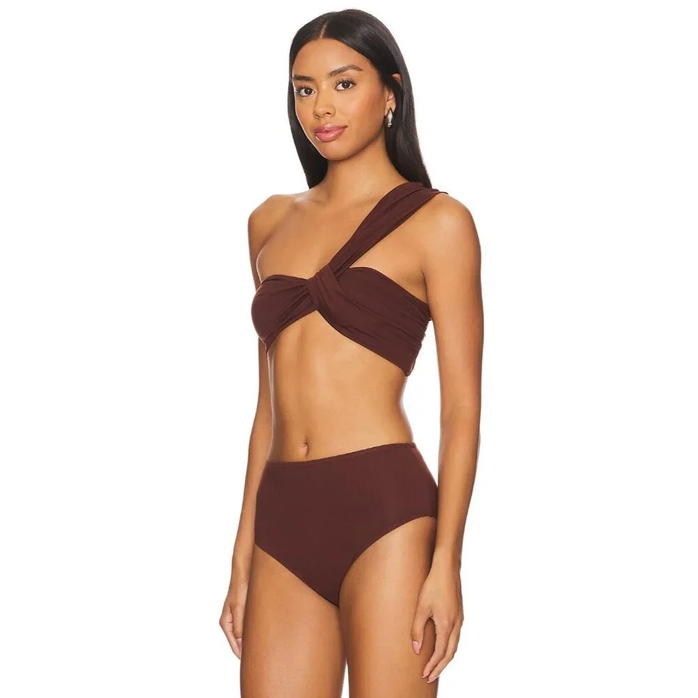A.L.C. Athena Bikini Top in Carob Brown